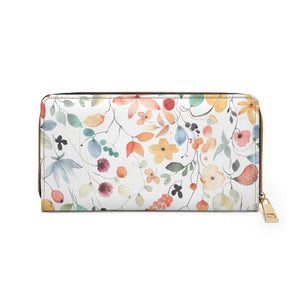 Cartera flor con cremallera